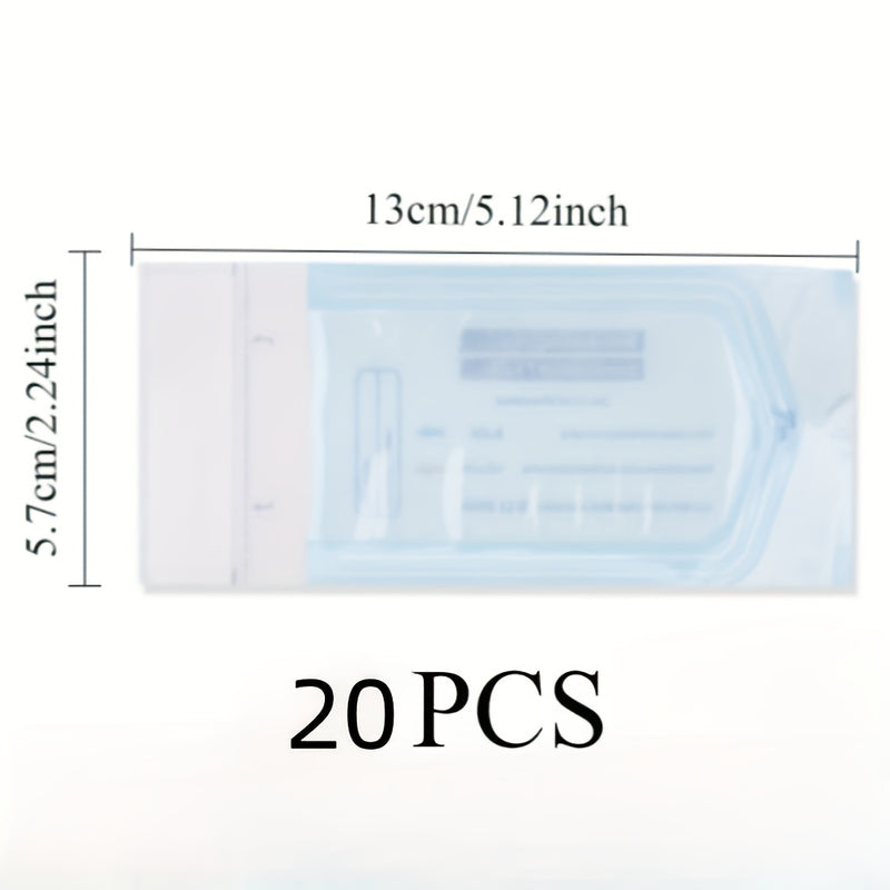 20/50 bolsas desechables para almacenamiento de herramientas de uñas - autosellantes, resistentes a altas temperaturas, sin fragancia, ideales para cosméticos profesionales, pedicura y herramientas de peluquería en salones caseros, uso único