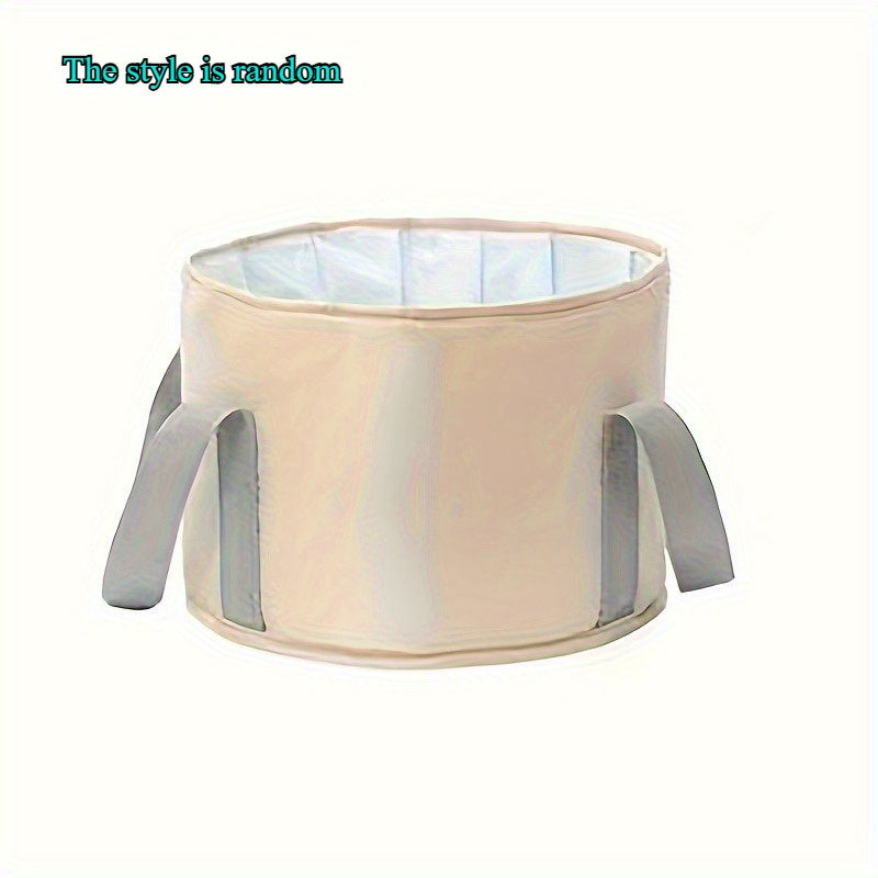 1pc Bañera Portátil Plegable para Pie con Retención de Calor - Cubeta Aislada de Aluminio, Sin Cable, PVC sin Perfume para Relajación en Casa y Viajes, Esencial Compacto para Autocuidado, Baño de Pies, Estética Neutra, Fácil de Transportar, Imprescindibl