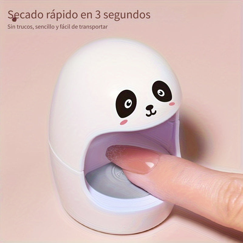 1pc Lámpara de Uñas Mini Q en Blanco, Secador de Uñas UV/LED, Secado Rápido de Gel de Uñas, para Arte de Uñas DIY en Casa