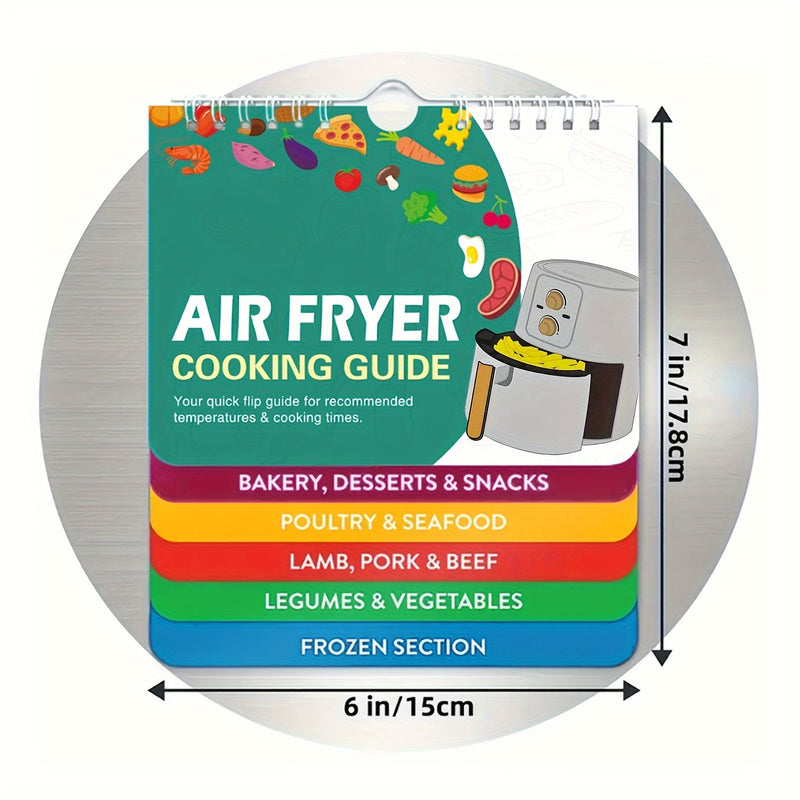 Set Completo de Guía para Freidora de Aire y Olla a Presión - Incluye Tabla de Tiempos de Cocina, Recetas, Imanes y Herramienta de Conversión de Cocina