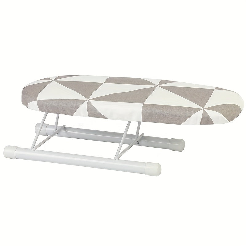 Tablero de planchar compacto con patrones variados, pies antideslizantes plegables, base resistente al calor, diseño ahorrador de espacio, ideal para costura y manualidades, tablero portátil pequeño