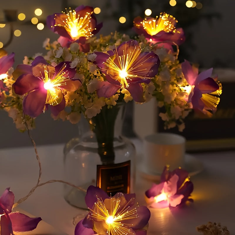 Encantadoras Luces de Hada de 199.95cm - 10 LED Cálidos para Decoración de Navidad y Jardín, Perfectas para Fiestas y Festividades al Aire Libre, Decoración Navideña