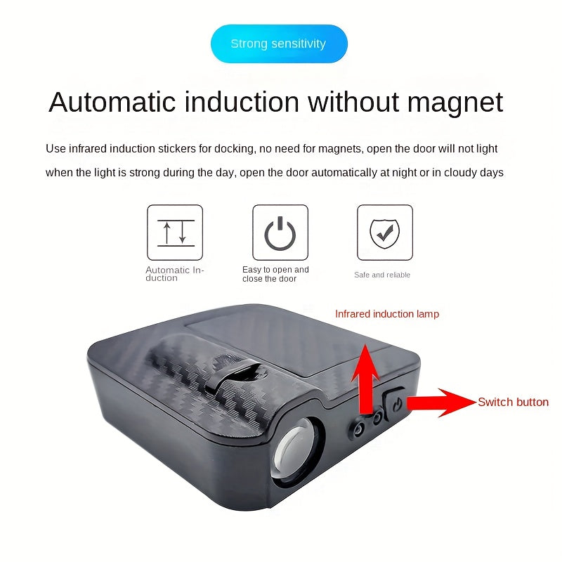 2pcs Proyector de Sombra de Bienvenida Inalámbrico para Puerta de Coche con Alas de Ángel LED HD, Luz de Logo para Accesorios de Coches