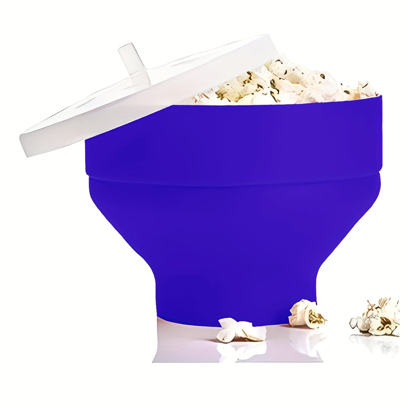 1pc Máquina de Palomitas de Silicona para Microondas Cubo de Palomitas de Silicona Plegable Tazón de Bolas de Palomitas Regalo de Navidad
