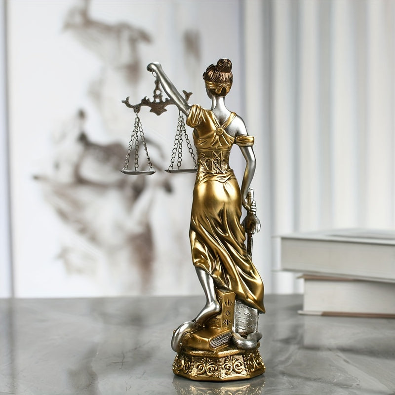 Estatua de Justicia de Resina: Decoración para el Hogar de Fairness y Equilibrio - Adecuada para Uso en Interiores y Exteriores - Regalo para Navidad, Día de la Independencia y Día de la Libertad - Marca KalyZ@rts