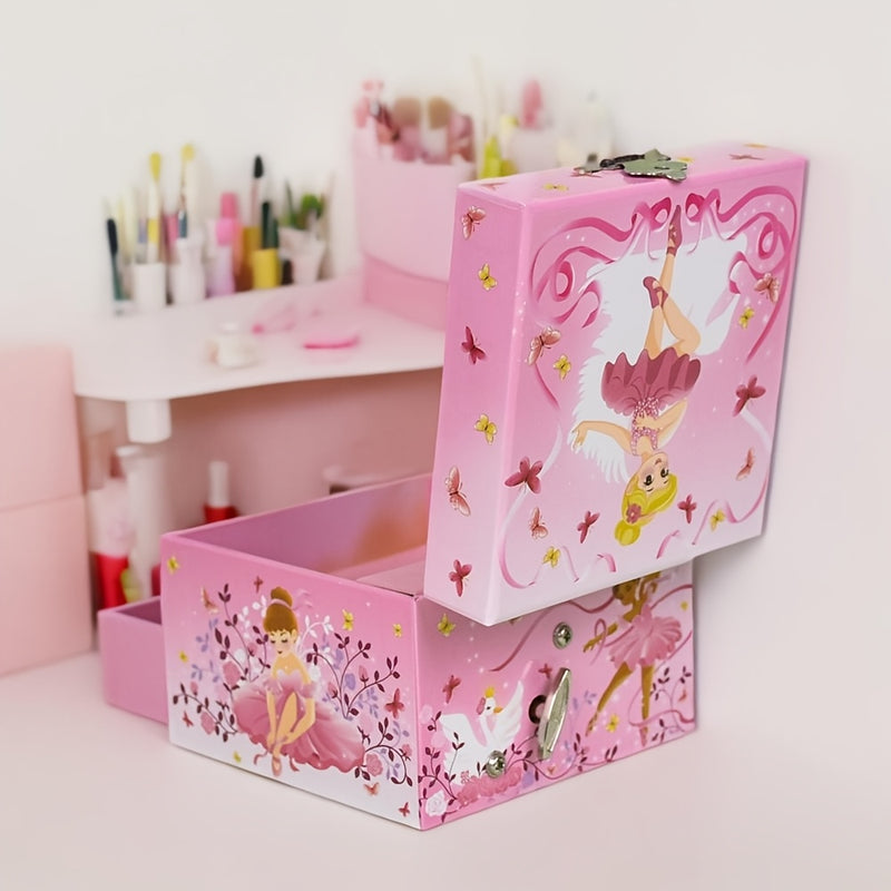 Una caja de música decorativa con un mecanismo de muelle, perfecta como regalo para, adecuada para una caja de almacenamiento de mesa de tocador, ideal para regalos de cumpleaños.