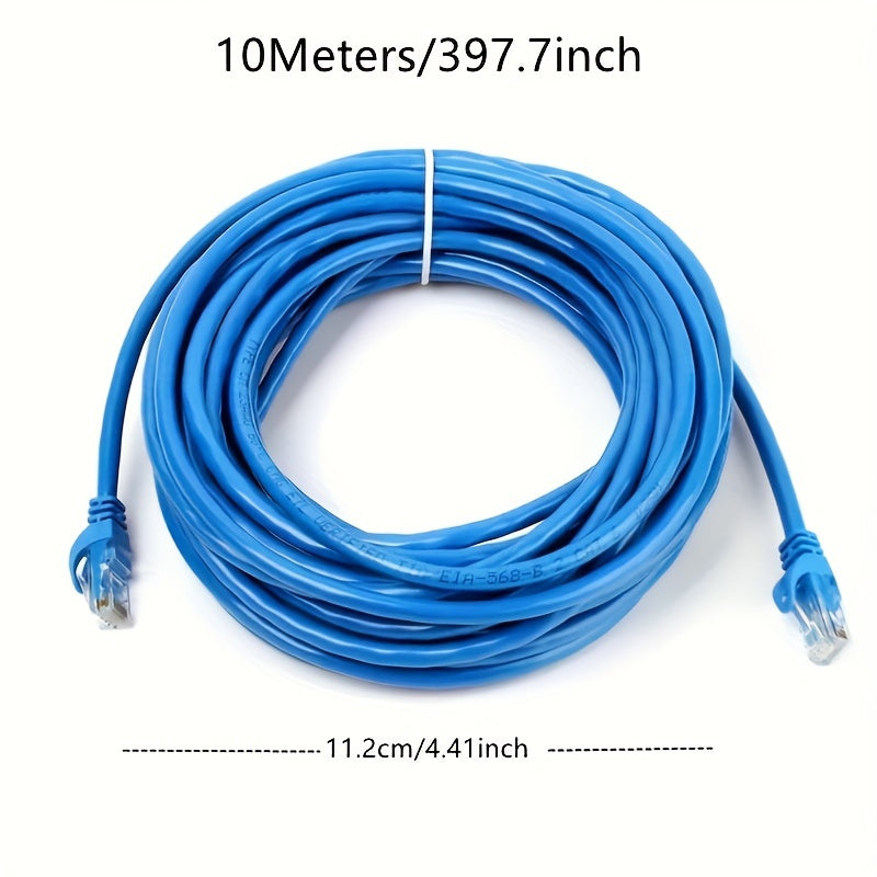 Cable Ethernet Cat 6, cable de parche Gigabit 1Gbps redondo RJ45, conector macho a macho de 8 pines EPS, cable de red de alta velocidad para PC/Xbox/PS4/PS5/modem/enrutador, 250Mhz - No requiere batería