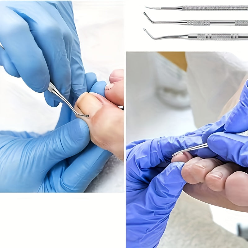Kit de Cuidado para Uñas, Limpiador y Lima Doble Cara, Herramienta de Pedicura con Dos Cabezales, Adecuado para Uso Doméstico y Profesional