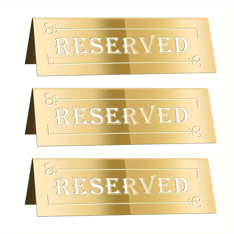 3 piezas, letreros de mesa de acrílico de lujo, resistentes al agua, doble cara, duraderos y fáciles de limpiar, indicadores de asientos para bodas, fiestas, restaurantes y eventos especiales, perfectos para uso en interiores y exteriores