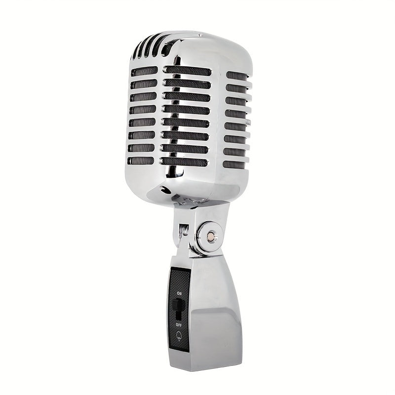 Microfono Vocal Dinámico Retro Clásico AMACEX GM-55 Estilo Vintage para Karaoke y Grabación de Canto