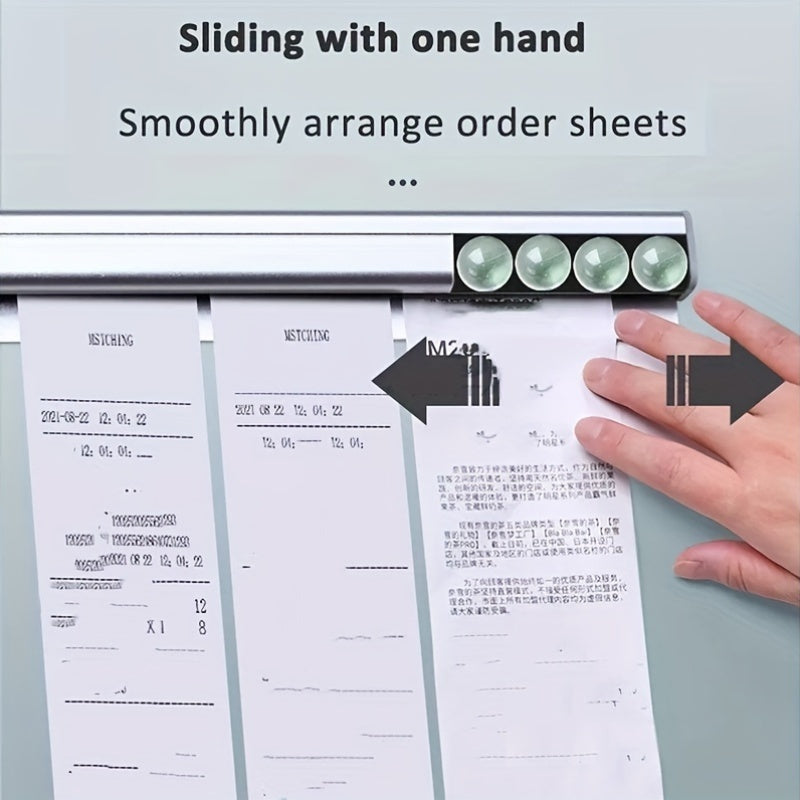 Soporte para pedidos de acero inoxidable de 30 cm, organizador de recibos para cocina, soporte para tickets de pedidos de restaurante, presentador de cuentas para restaurantes, cocinas y food trucks