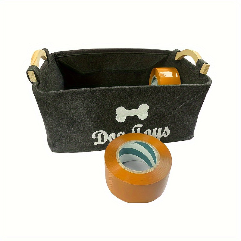 Caja de Almacenamiento de Juguete para Mascotas de Fieltro Duradero, Cesta de Lavandería para Perros y Gatos, Organizador para el Hogar - Poliéster, Suministros de Limpieza, Moda