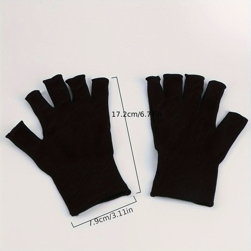 Guantes de luz para uñas - Guantes de cuidado de uñas protectores con protección, sin necesidad de electricidad, para manicura, pedicura, arte de uñas - Compatibles con luces LED y lámparas de uñas - Uso en salones y hogares, herramientas de cuidado de u