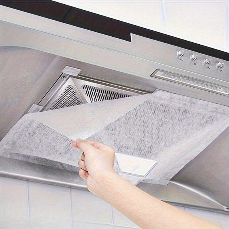 4 piezas de adhesivos antiadherentes para cocina, película filtradora de aceite para campana extractora, resistente a altas temperaturas, no lavable, reemplazable, compatible con la mayoría de modelos