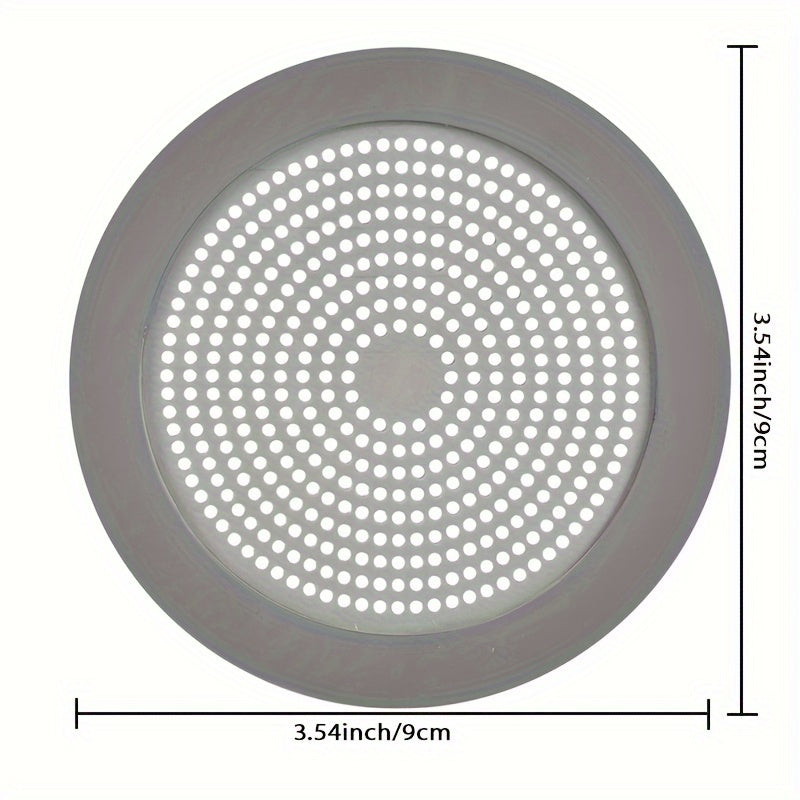 1 Pieza, Tapa De Desagüe De Acero Inoxidable, Colector De Pelo Con Forma Redonda Con Borde De Silicona, Para Bañera, Fregadero, Baño, Cocina