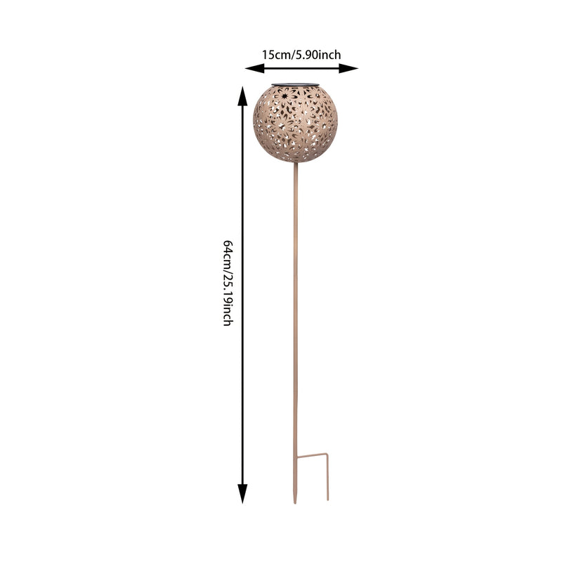 1pc Lámpara de proyección de flores huecas con enchufe de metal solar para suelo, adecuada para jardín, patio, césped, camino, balcón, estanque, decoración navideña, regalos para amigos.