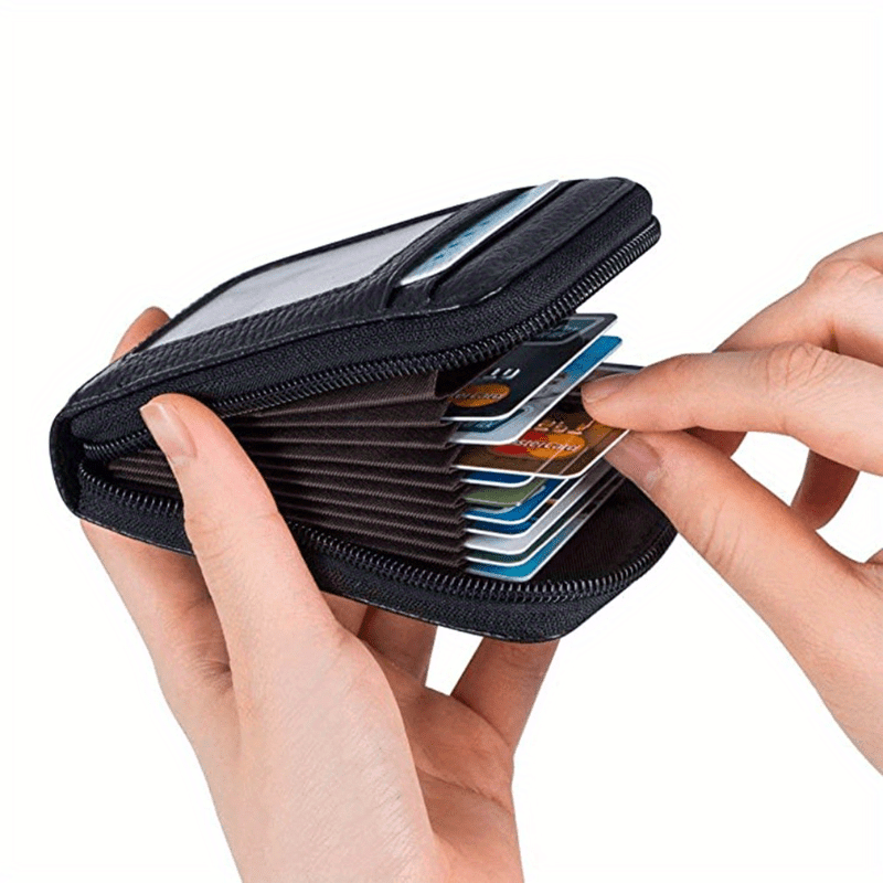 1 billetera de hombre con cremallera y compartimento para monedas - Cartera ligera para negocios y uso diario, regalo ideal para el Día del Padre, accesorio práctico