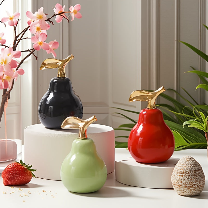 Figuras Decorativas de Cerámica al Estilo Europeo con Detalles Dorados - Multicolor para Estantes, Mesas y Salones - Sin Necesidad de Electricidad