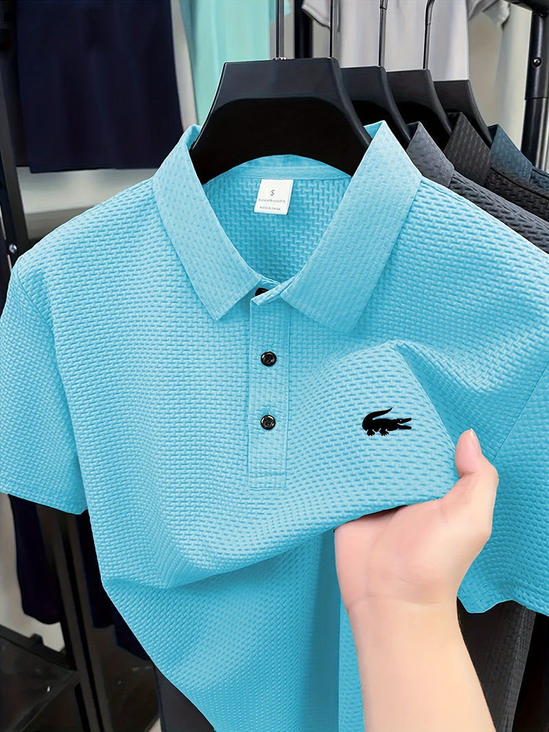 Camiseta Cómoda para Hombres de Medio Oriente con Estampado de Cocodrilo, Camisa Casual Transpirable para Negocios y Ocio