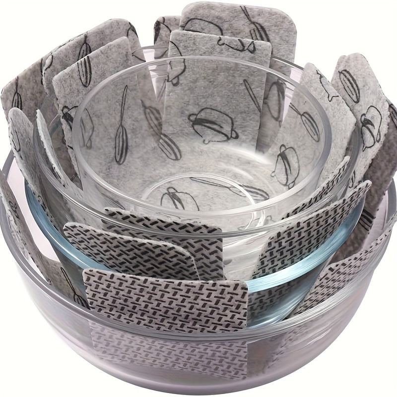 Conjunto de 3 Protectores Duraderos para Ollas y Sartenes de Plástico - Separadores Antideslizantes para Prevenir Arañazos y Daños al Apilar, Adecuados para Ollas con Fondo Plano, Fáciles de Limpiar y Recortar para un Ajuste Perfecto