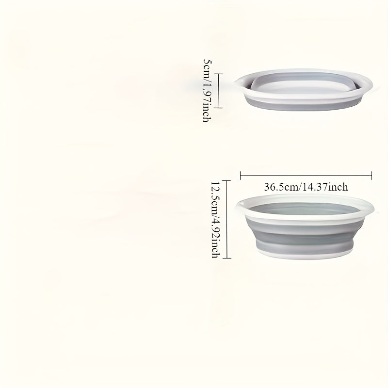 Baño de pies plegable y portátil, no necesita electricidad, bañera de plástico multifuncional para lavar pies en casa y viajes, adecuada para el cuidado de uñas de manos y pies, diseñada para almacenamiento fácil, un artículo popular para el spa en casa.