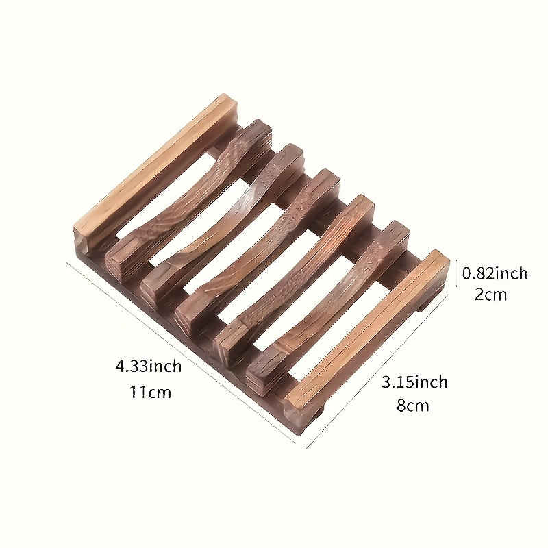 Juego de jaboneras de madera de alta calidad - Autodrenante, adecuado para encimeras de baño y cocina, soporte de jabón para baño