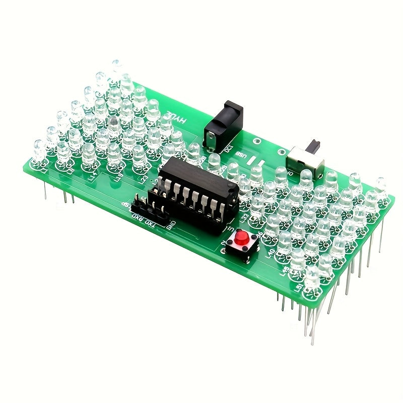 Kit de Temporizador Electrónico DIY 5V Divertido con Luces LED y Placa PCB Doble Capa Precisa, 84*40mm