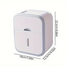 Dispensador de pañuelos montado en pared con estante de almacenamiento, soporte de papel higiénico de baño rectangular de plástico impermeable - Blanco, Decoraciones de Halloween, Navidad