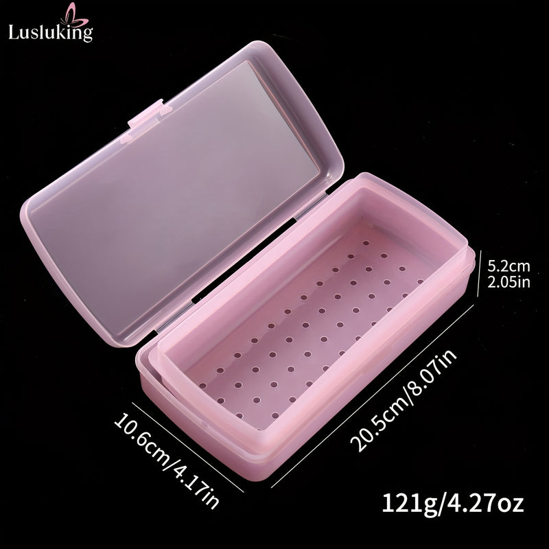 1pc LUSLUKING Esterilizador Portátil para Herramientas de Uñas - Desinfección sin Batería para Instrumentos de Manicura (Cortaúñas, Tijeras, Pinzas), Estuche de Doble Capa y Almacenamiento, Material Hipoalergénico, Uso en Viajes y Salones, Diseño Compact