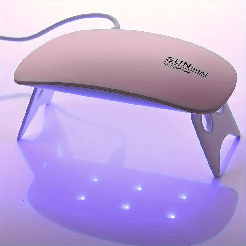 Secadora de uñas mini, lámpara LED para esmalte en gel, máquina de curado con 3 luces LED, herramienta de manicura, conexión micro USB