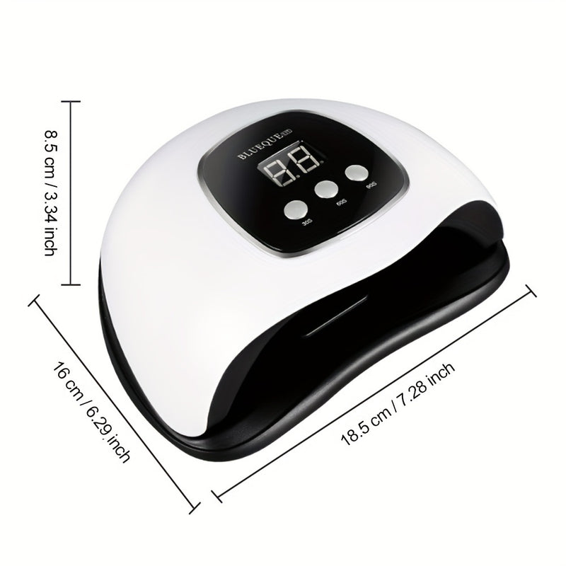 lámpara para uñas, lámpara de gel con interfaz USB, secadora 48W luz cura y seca todo tipo de pegamentos rápidamente, máquina de arte de uñas con sensor automático Smart, para casa y salón