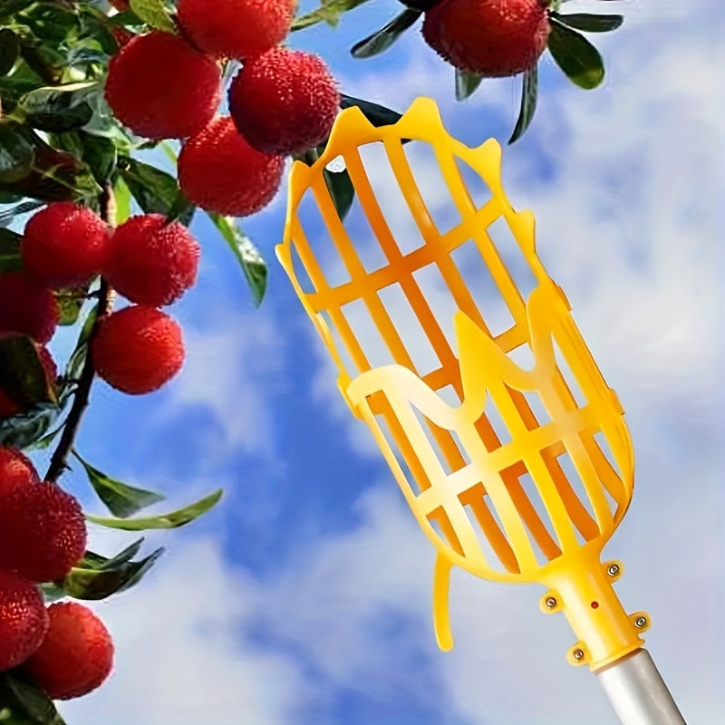1 pieza, accesorio portátil de plástico para recoger frutas, accesorio manual para recoger frutas en granjas, herramienta de recogida de frutas de árboles altos, con diseño de huecos dentales, recogida de frutas conveniente, herramienta práctica para rec
