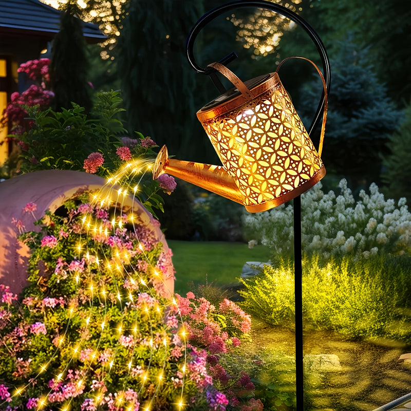 Regadera LED Solar, Rociador de Macetas en Forma de Estrella, Lámpara de Suelo - Ideal para Iluminación Decorativa de Jardín Exterior, Caminos y Patios, Regalo Perfecto para Familiares y Amigos -