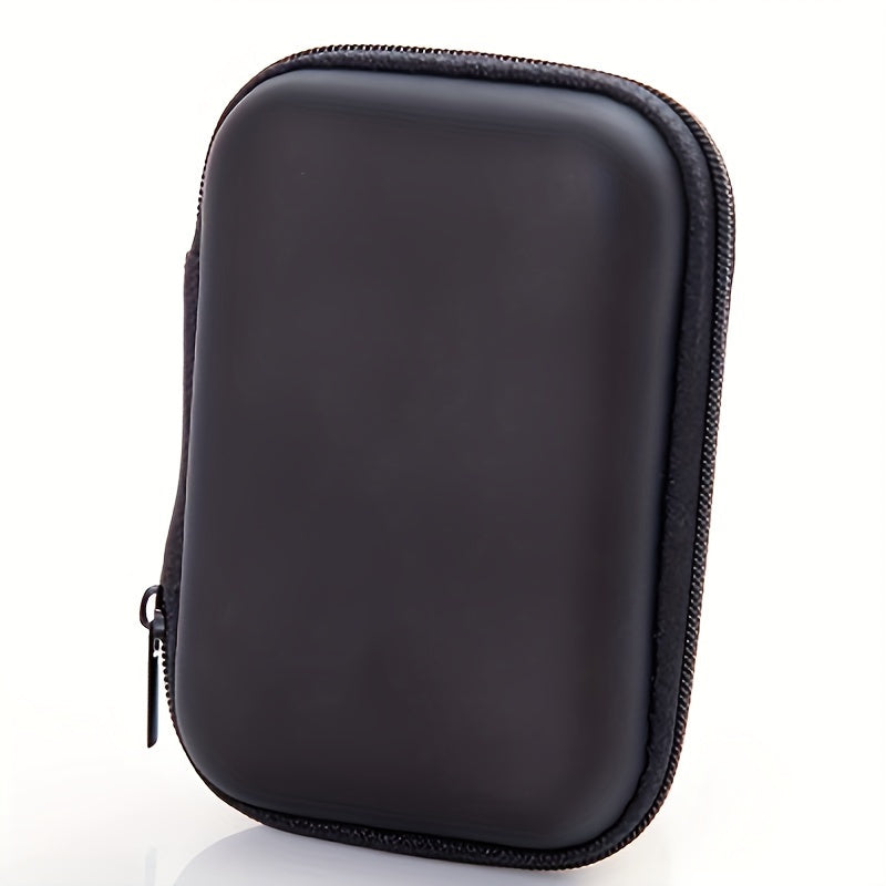 Estuche bohemio para audífonos de EVA - Organizador de viaje compacto para auriculares, cargadores, cables y más con cierre de cremallera, funda portátil, bolsa pequeña, organizador electrónico, tarjetas SD y joyeros
