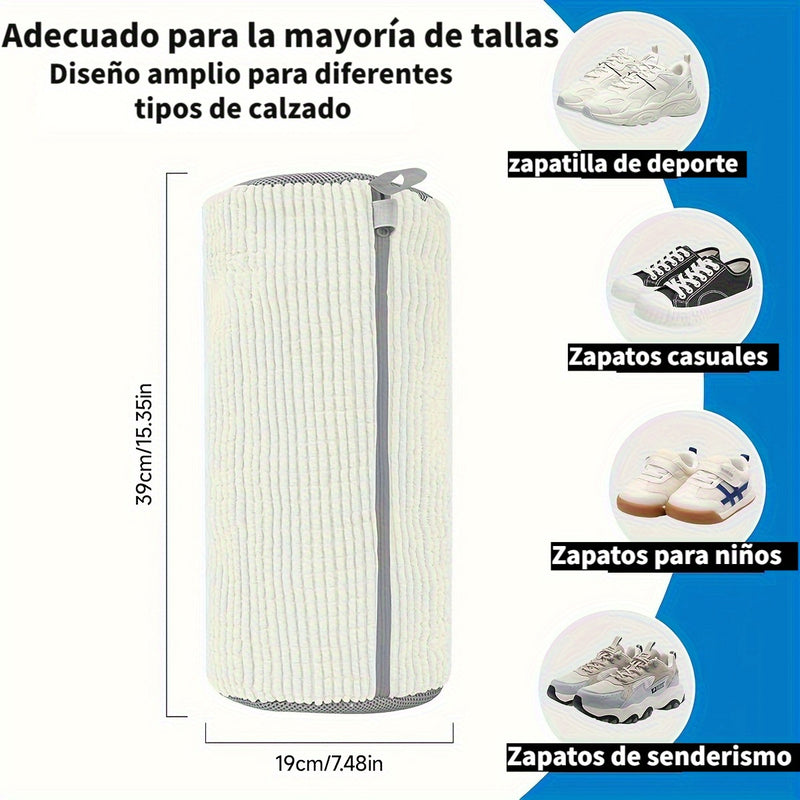 Regalo para el Día de la Madre - Bolsa lavable para zapatos de felpa sin lavado a mano, con cierre de cremallera, limpieza 360° y +1200 hebras suaves resistentes al desgarro, bolsa de lavandería reutilizable para tenis, viajes - Resistente a rayones y de
