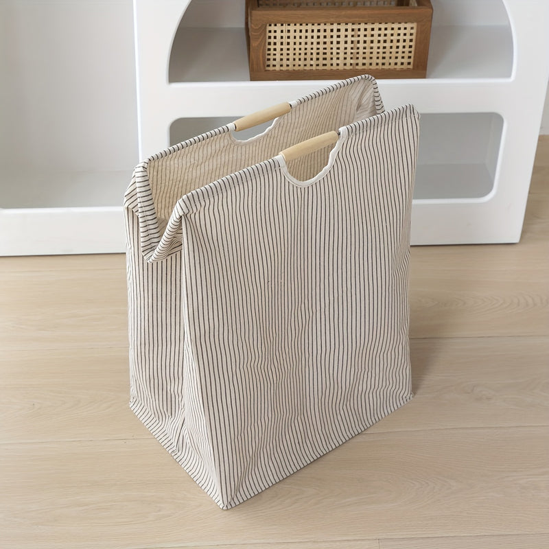 Cesto De Lavandería Plegable De 1 Pieza, Cesto De Ropa Con Asas, Cesto Grande Para Guardar Ropa, Toallas Y Juguetes En La Familia Y En El Dormitorio, Organizador De Lavandería Y Almacenamiento Para Baño, Dormitorio Y Lavadero