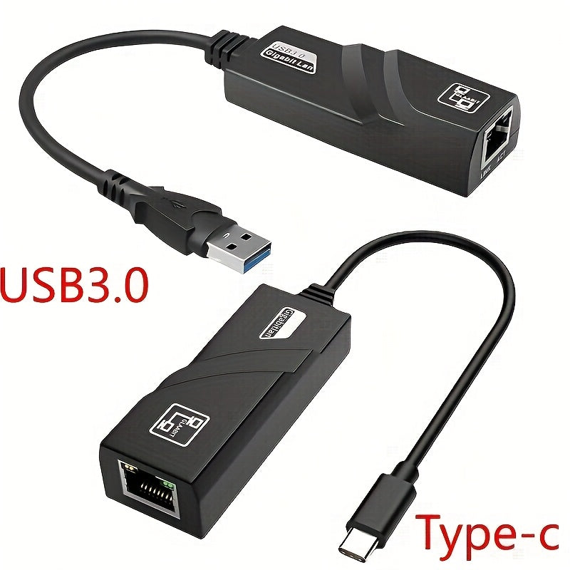 Adaptador Ethernet USB 3.0 Gigabit (1000Mbps) - Plug & Play, Alimentación Rápida por USB, Compatible con Windows 10/8.1/8/7/Vista/Mac OS, Surface, Switch, Laptop, PC - Sin Necesidad de Fuente Externa, Puerto RJ45, Adaptador Ethernet a USB, Esencial para