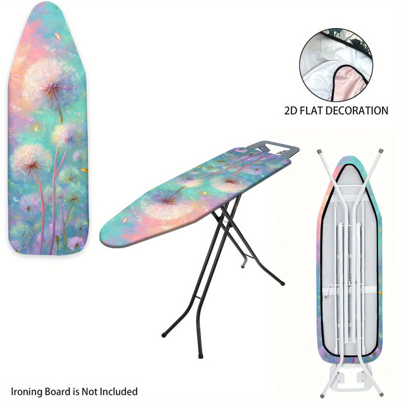 Fundas Lavables para Tabla de Planchar con Diseño Floral Pastel - Sin Necesidad de Tabla de Planchar, Ajusta a la Mayoría de las Mesas Estándar, Fácil Instalación en Rosa, Verde y Azul Morado - Accesorio de Lavandería para el Hogar, Esenciales Domésticos
