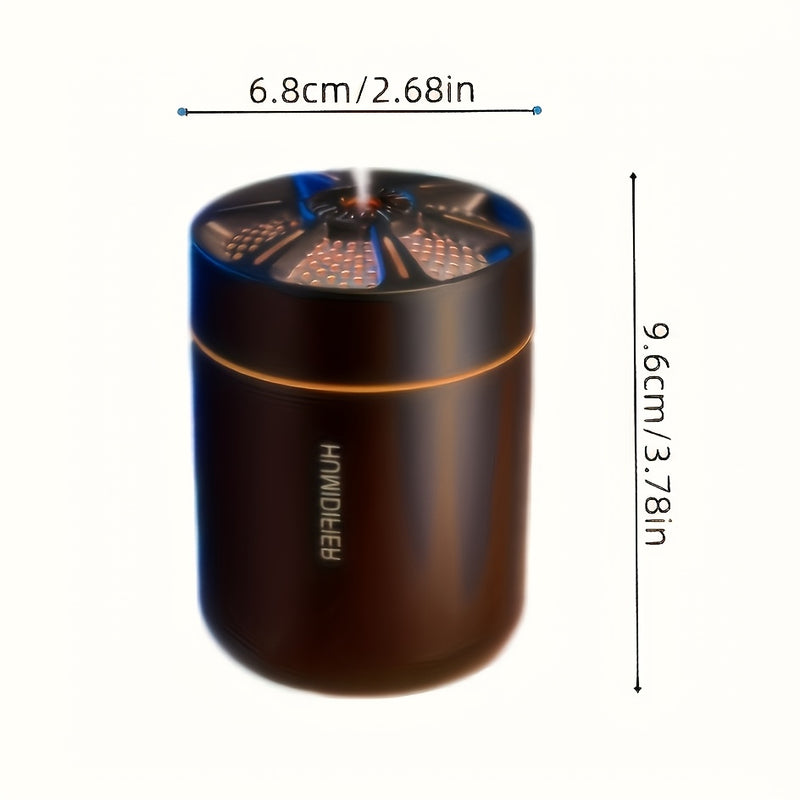 Humidificador y difusor mini de 180ml con luces LED - Funcionamiento silencioso, nebulizador de aceites esenciales con USB para hogar y auto, regalo ideal para todas las estaciones, humidificador moderno