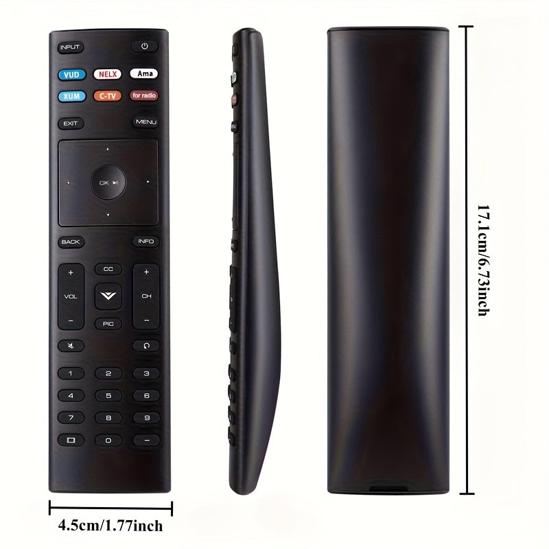 Control Remoto de Repuesto Universal para TV Inteligentes VIZIO - Compatible con XRT136, XRT140, XRT260, XRT112, XRT122, XRT302 y Más - Funciona con la Serie V, Serie M, Serie D, Serie P, Serie PX, Serie E - Sin Configuración Necesaria, Conectar y Listo