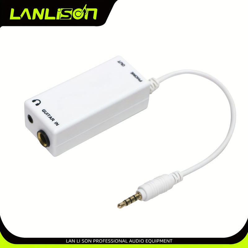 Adaptador de Audio Lanlison - Conecta Guitarra, Bajo, Altavoz, Batería Eléctrica y Piano a Smartphone para Grabación y Efectos, Convertidor, Línea