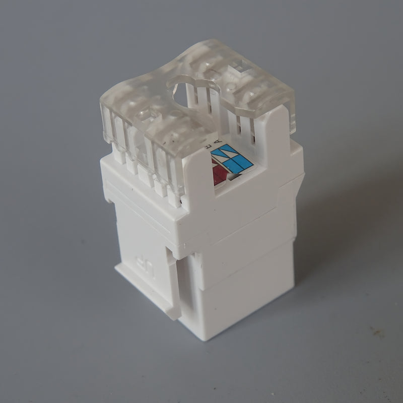 10 piezas de adaptadores de red Ethernet RJ45 CAT.5E de 180 grados - Blanco, conectores de red para computadoras, plug-and-play, no se requiere cableado externo, ideal para configuración en casa y oficina, adaptador de red Ethernet RJ45