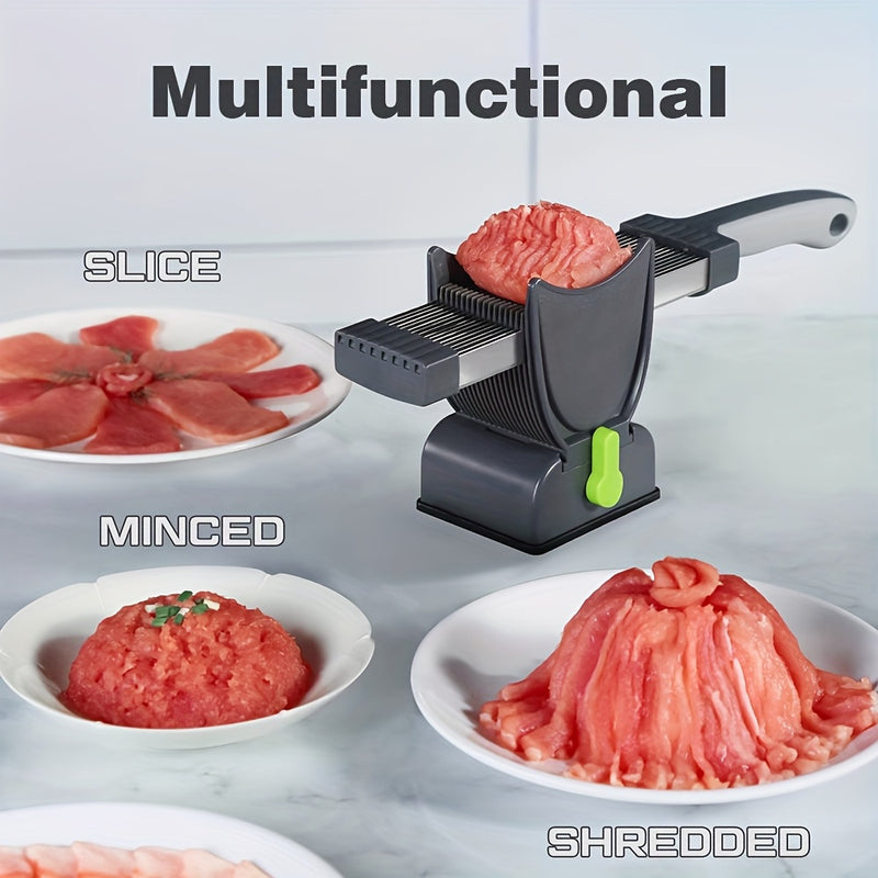 Juego de Picadora de Carne Manual, Cortador de Carne para Cocina en ABS, Adecuado para Res, Salmón, Cordero y Verduras, Sin Necesidad de Carga, Funciona sin Baterías, Ideal para Cocinar y Asar