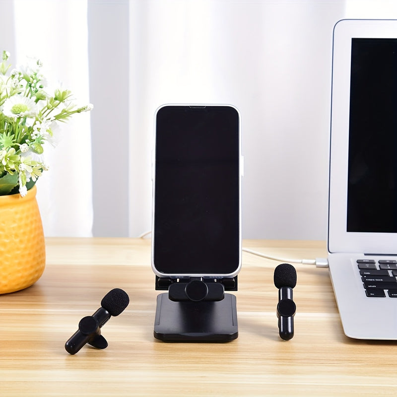 Microfono Inalámbrico de Solapa SNZIYAG con Grabación Inalámbrica, USB-C, Grabación con Un Clic y Diseño de Sujeción para Transmisión en Vivo, Batería Recargable, Capacidad de 40mAh, Incluye Cubiertas de Espuma y Clips de Montaje, Micrófono Corporal | Au