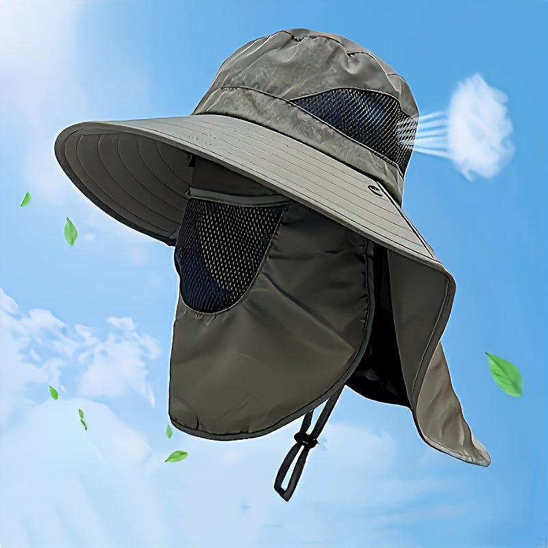 Sombrero Multifunción para Hombre al Aire Libre, un accesorio elegante diseñado para aventureros. Combina el estilo clásico de una gorra con tecnología de secado rápido y avanzada, siendo tu compañero ideal en cada viaje: desde momentos tranquilos de pes