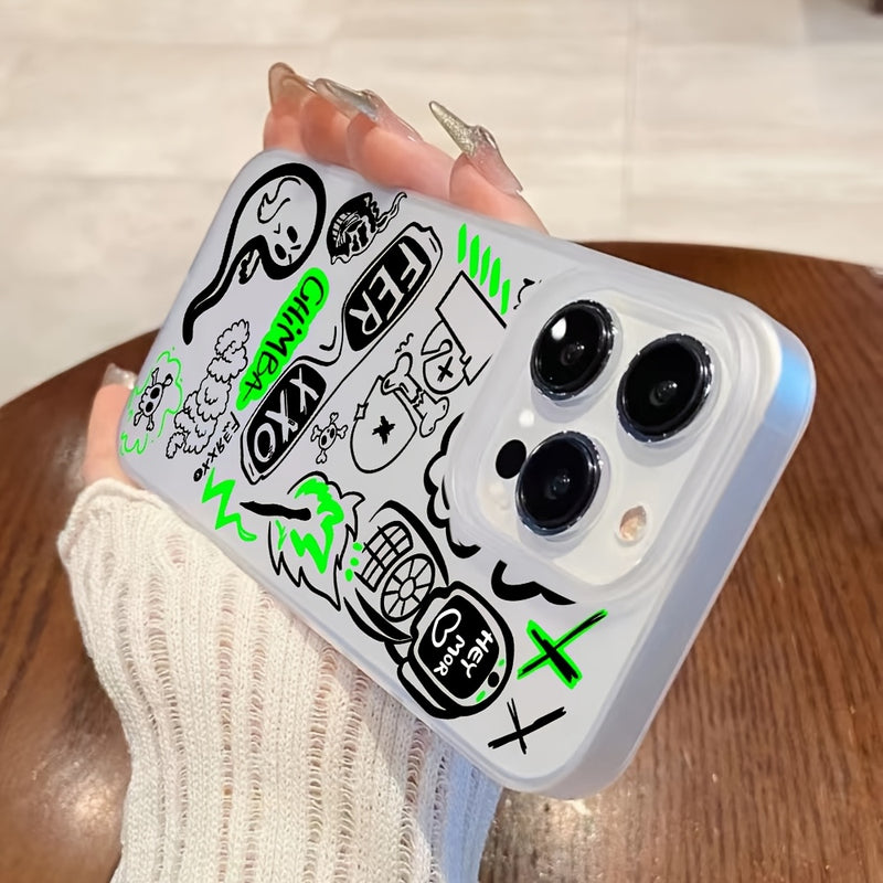Funda para iPhone con diseño artístico de graffiti The Rapper Fer-Xxos, compatible con iPhone 16, 15, 14, 13, 12, 11 Pro Max, Mini, XR, XS, X, 7, 8 Plus, cubierta trasera suave de TPU mate