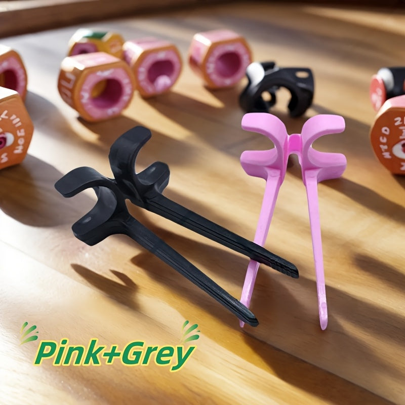 Pegatinas de snack para juegos ociosos - Tablas de dedos fáciles de agarrar para palillos y snacks, previenen manos desordenadas, ideales para juegos y snacks, accesorios para juegos | Diseño juguetón | Construcción de plástico, soporte para snacks