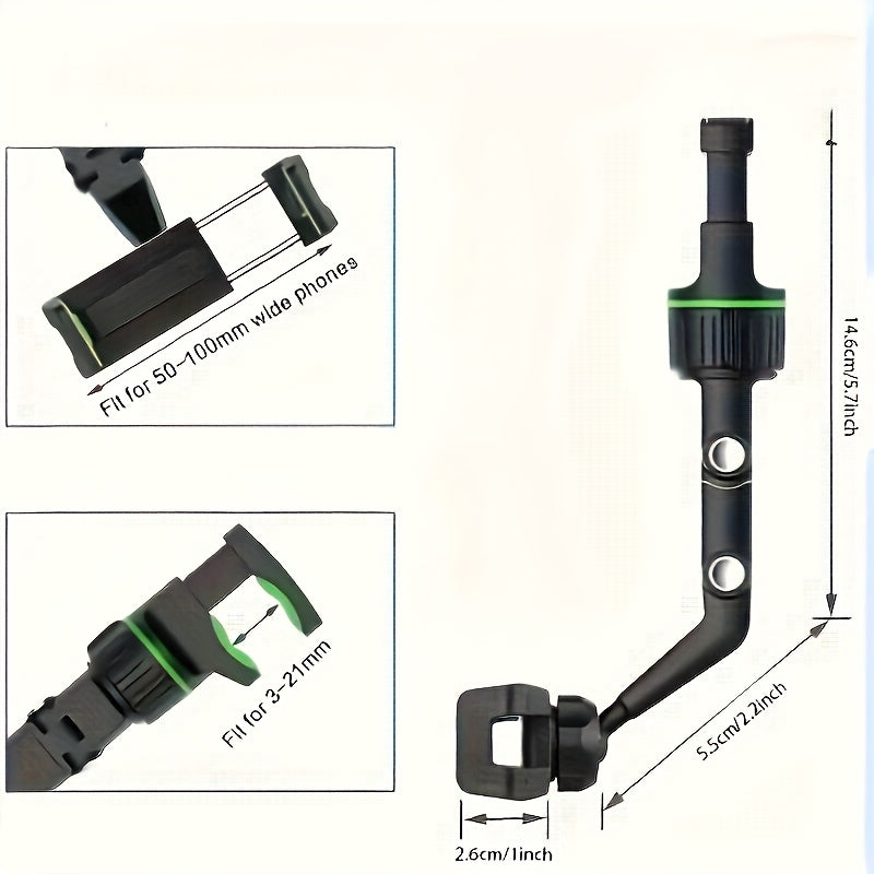 Soporte de teléfono en forma de L giratorio de 360° ajustable - Material PP premium, multiusos para coche y hogar, navegación GPS, reproducción de música, práctica de guitarra - Plástico duradero, no requiere energía, soporte de teléfono para coche