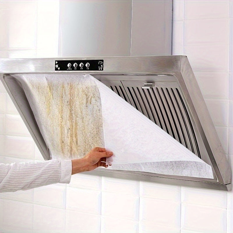 2 piezas de filtros de papel de succión de aceite para desechables de chimenea de cocina - Resistentes a altas temperaturas, a prueba de salpicaduras, compatibles con la mayoría de los modelos, diseño fácil de cortar, accesorios duraderos para electrodom