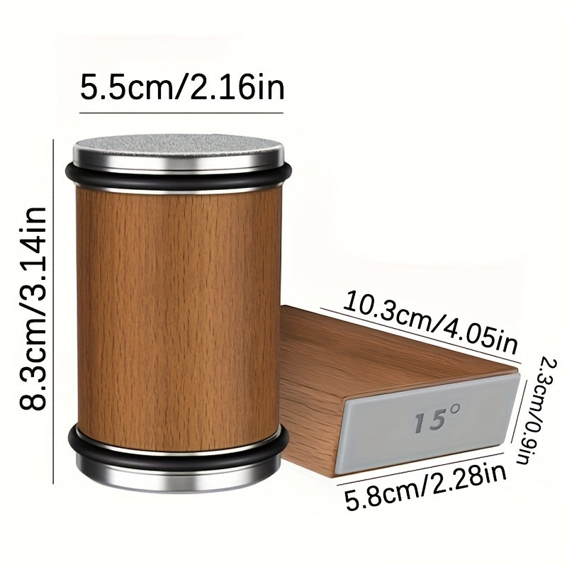 Afila Cuchillos Profesional de 15° y 20° con Soporte Magnético - Herramienta Manual Portátil para Afilar Cuchillos de Chef y Utilitarios, Regalo Duradero para Navidad, Cumpleaños, Año Nuevo, Esenciales de Cocina para Camping, Diseño Metálico Elegante y C